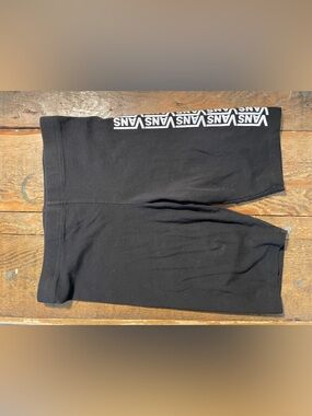 Vans Black Athletic Bike Shorts with White Logo